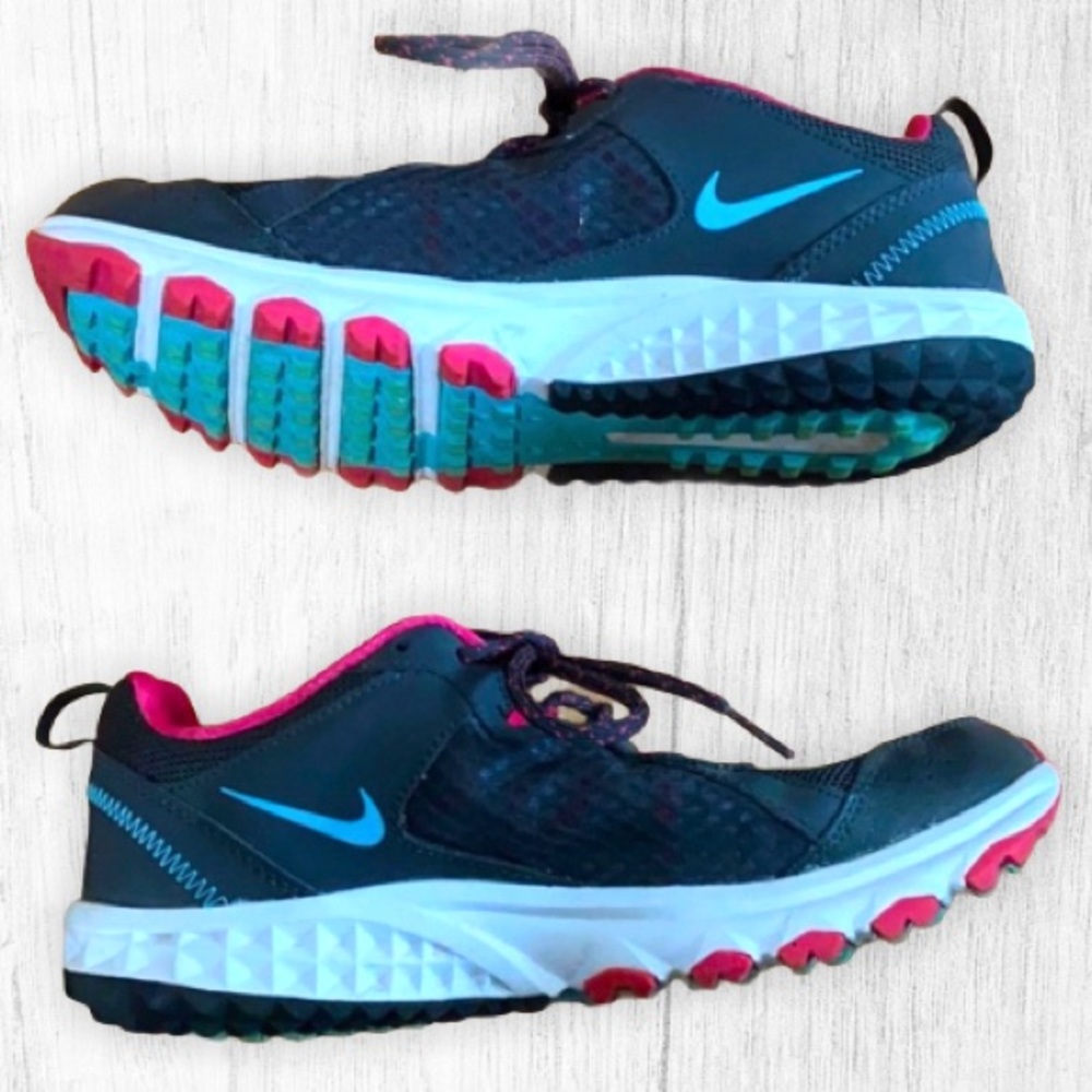 Nike Pink and Blue Sneakers